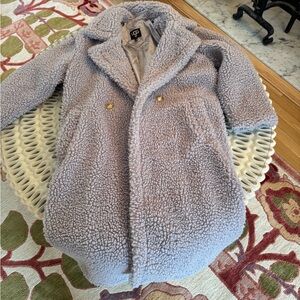 UGG Lavender Gertrude Coat with Gold Buttons
